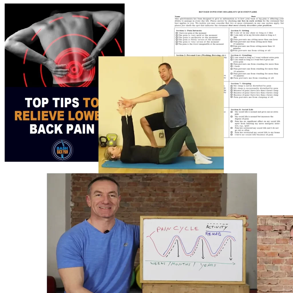lower back recovery course material display